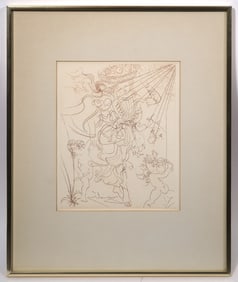 After Salvador Dali "Autumn" Drypoint Etching