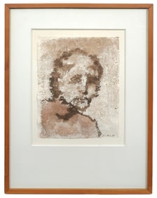 Leon Zack Ink Wash on Paper Portrait
