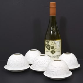 Five Bernardaud Limoges Bisque Tea Lights