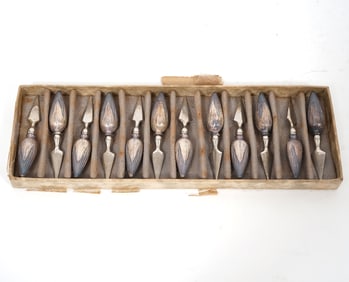 Set of 12 Sterling Corn Cob Holders