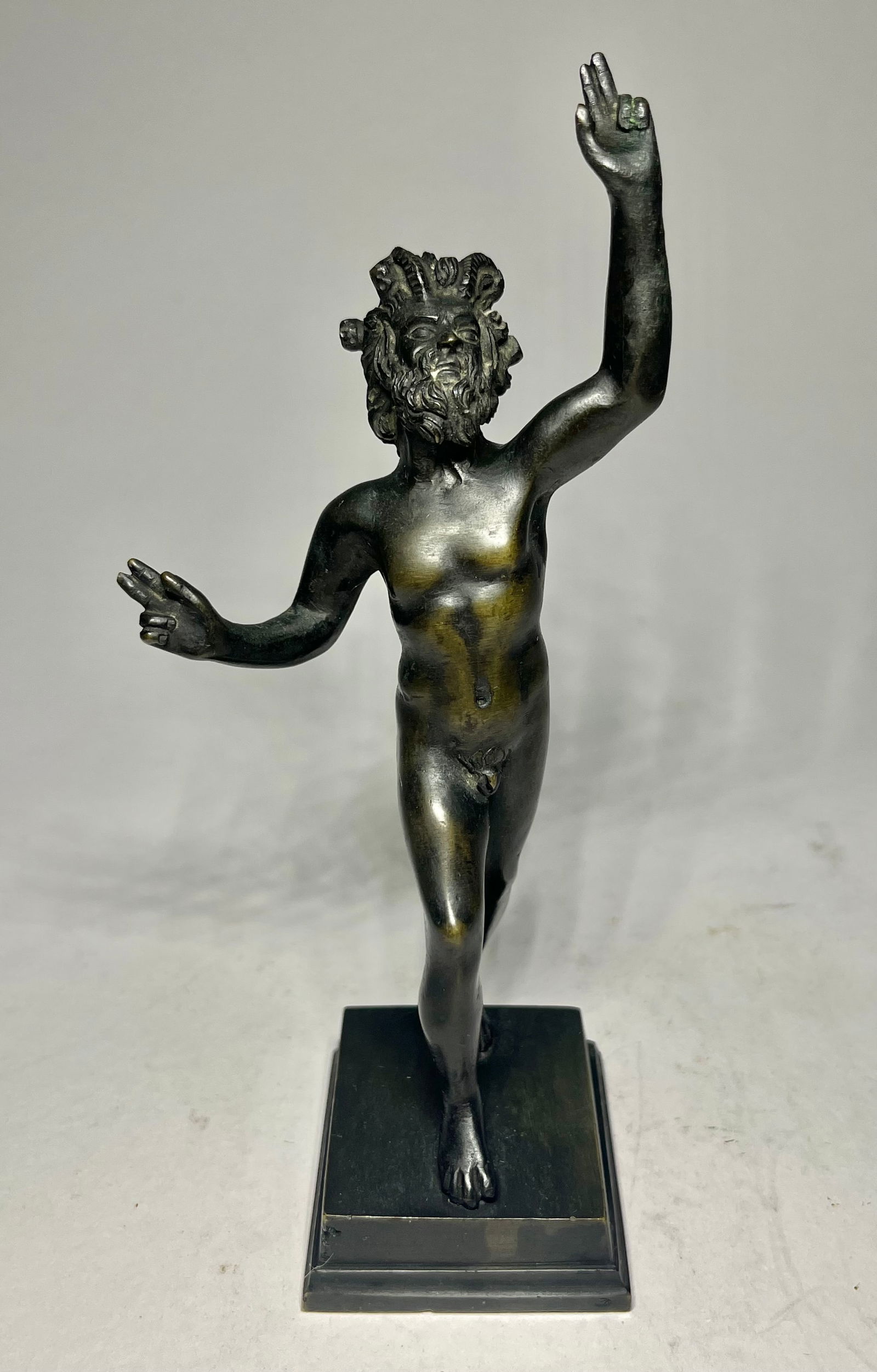 Italian Grand Tour Satyr Miniature Bronze Figurine (1 of 8)