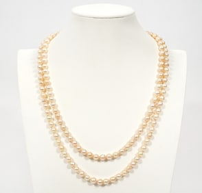 Double Strand Pearls 14K Clasp & Oval Aventurine