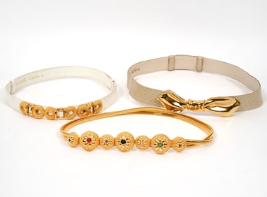 Three Judith Leiber Belts