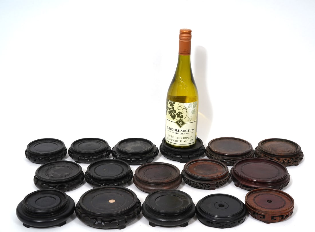 Assorted Round Carved Chinese Stands Mixed Sizes (1 of 4)