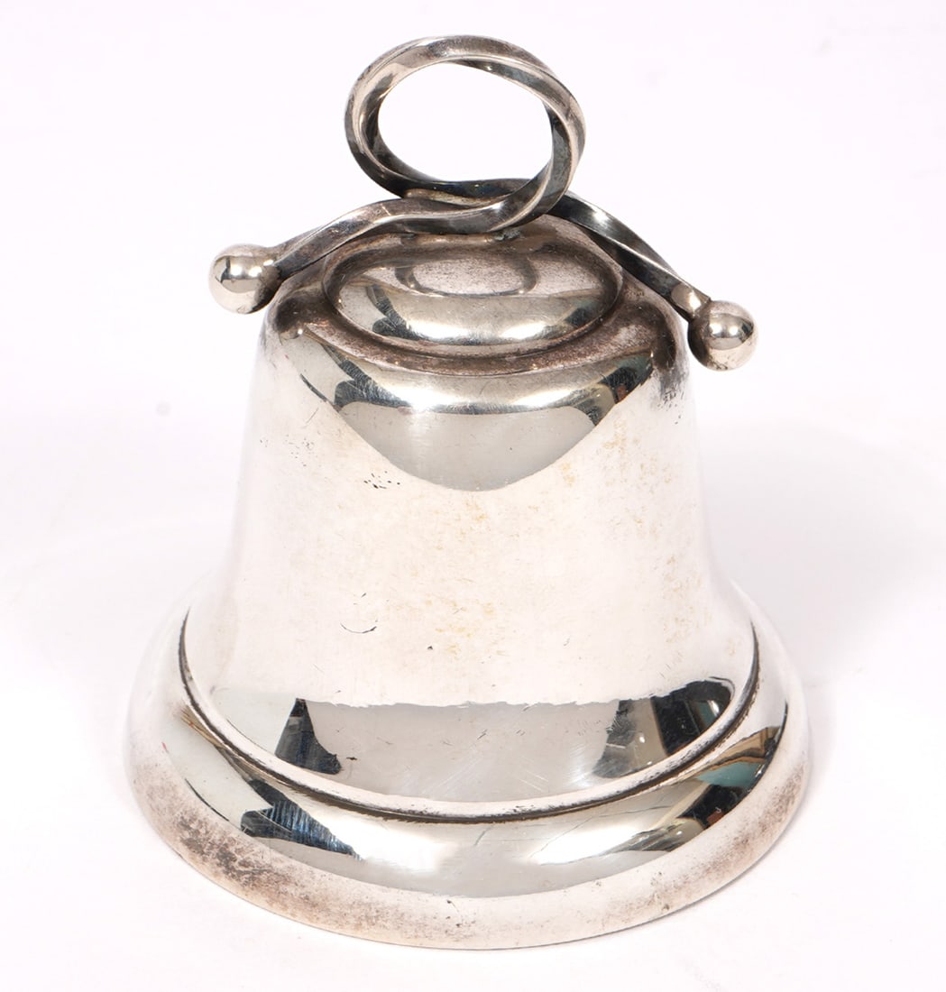 Cartier Sterling Bell with Twisted 'Rope' Handle (1 of 4)