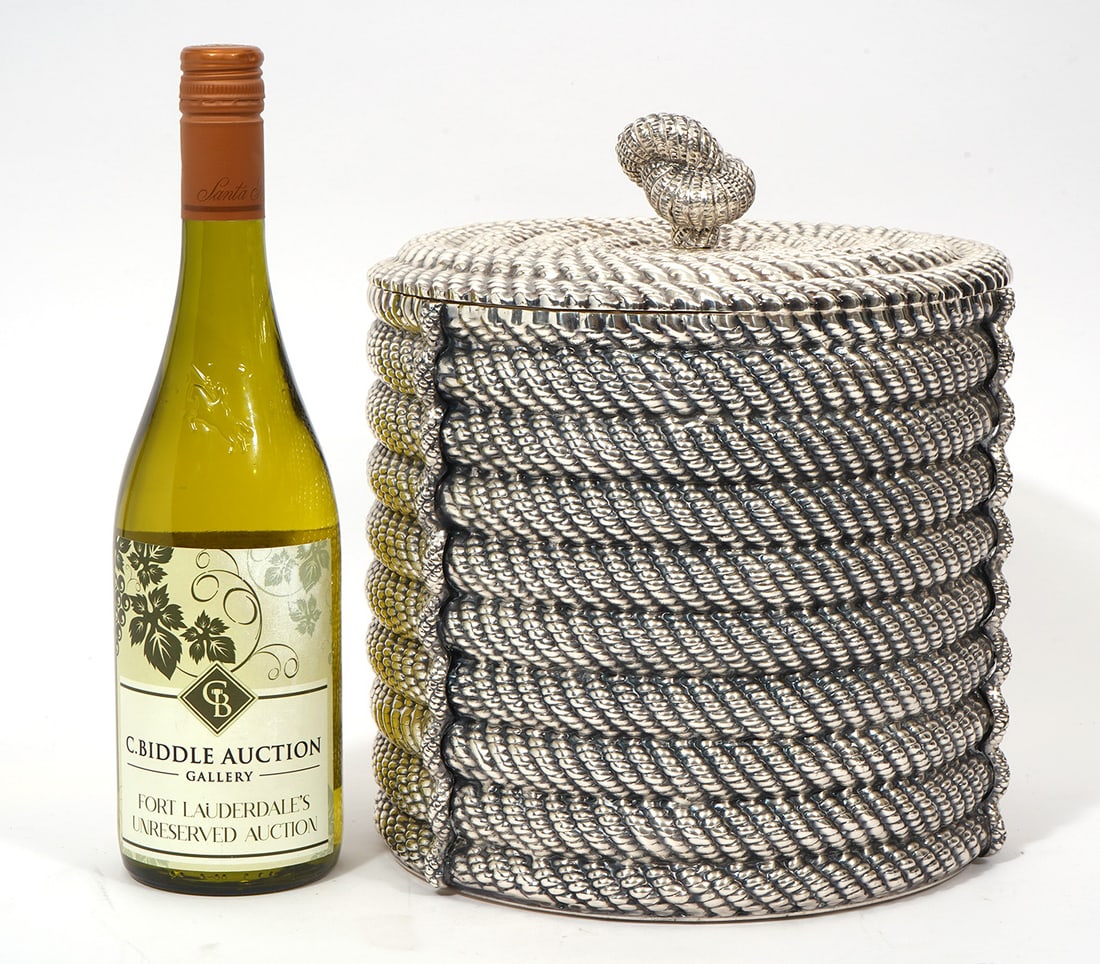 Valenti Silverplate Coiled Rope Design Ice Bucket (1 of 8)