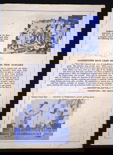 1961 Dodgers Program Signed by Mantle -: Authenticated Mickey Mantle, Tony Kubek, and Bobby Richardson autographs (certified authentic by JSA) on rare 24-Page 1961 Los Angeles Dodgers Spring Training (Vero Beach, Florida) Program; In additio