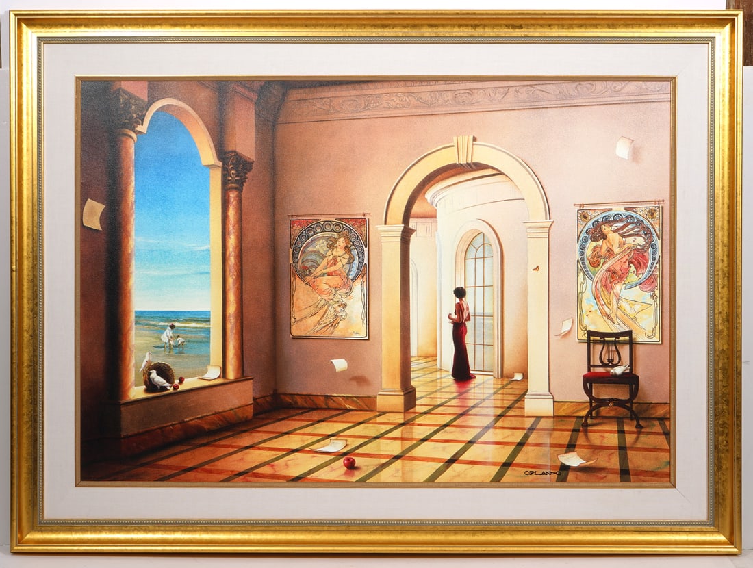 Orlando Rafael Quevedo "Lady in Red" Giclee (1 of 6)