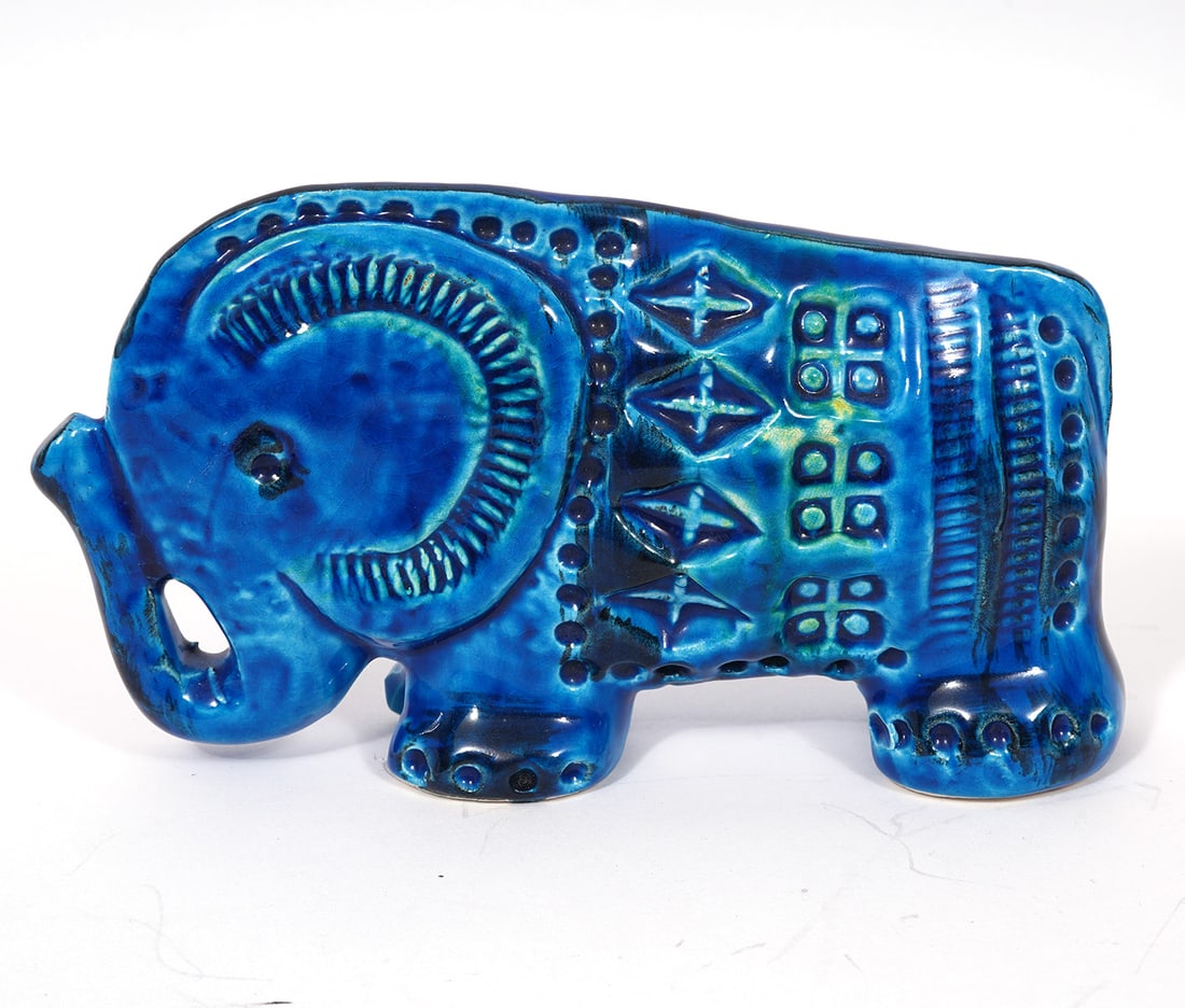 Bitossi Rimini Blue Ceramic Elephant (1 of 6)