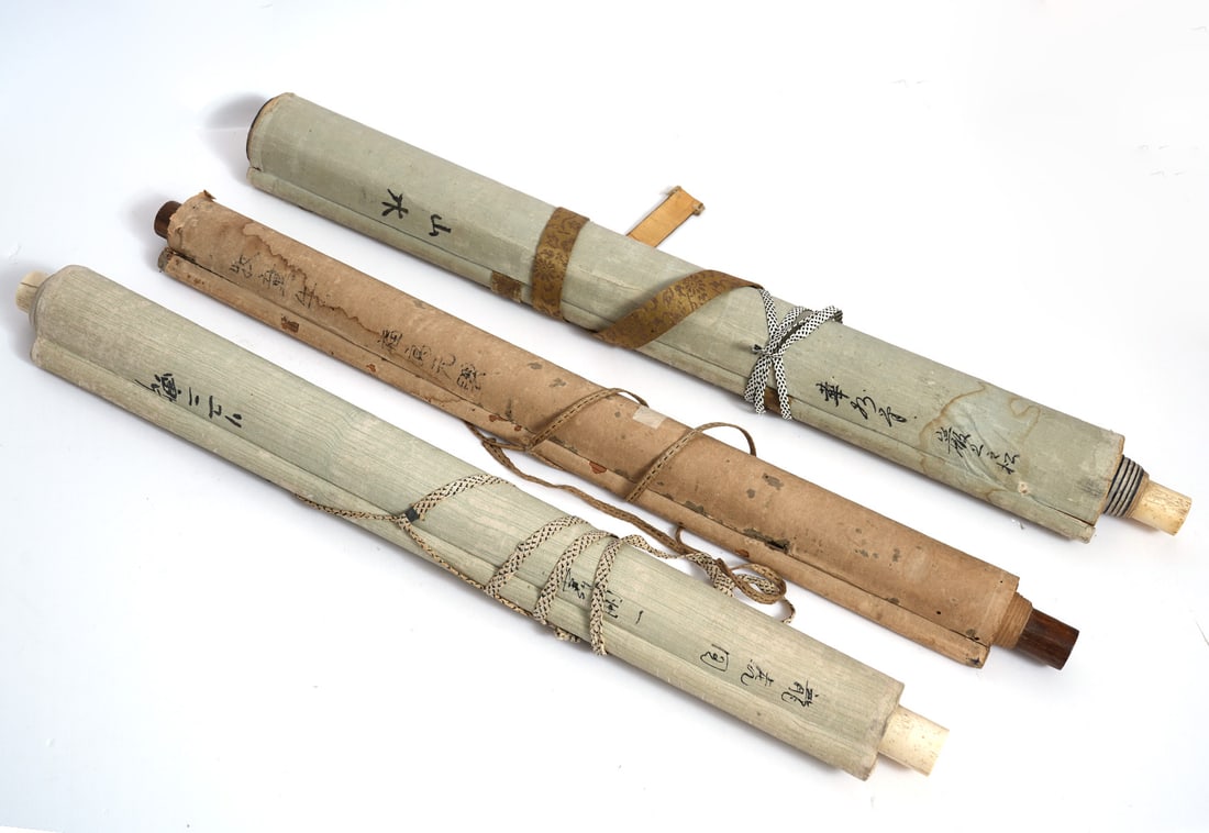 Group of Three Chinese/Japanese Scrolls (1 of 9)