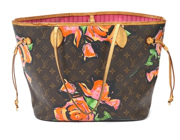 Louis Vuitton Roses Neverfull MM Tote