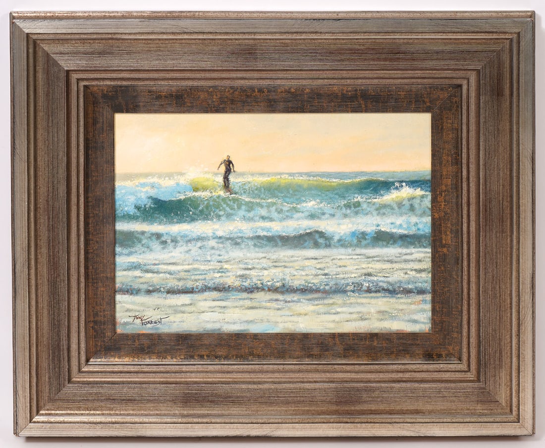 Tony Forrest 'Newquay Surfer' Painting (1 of 6)