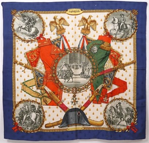 Hermes Paris "Napoleon" Silk Scarf