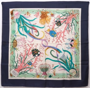 Gucci Tropical Coral Reef Silk Scarf