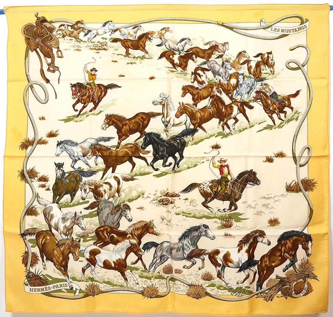 Hermes Paris “Les Mustangs" Silk Scarf (1 of 6)