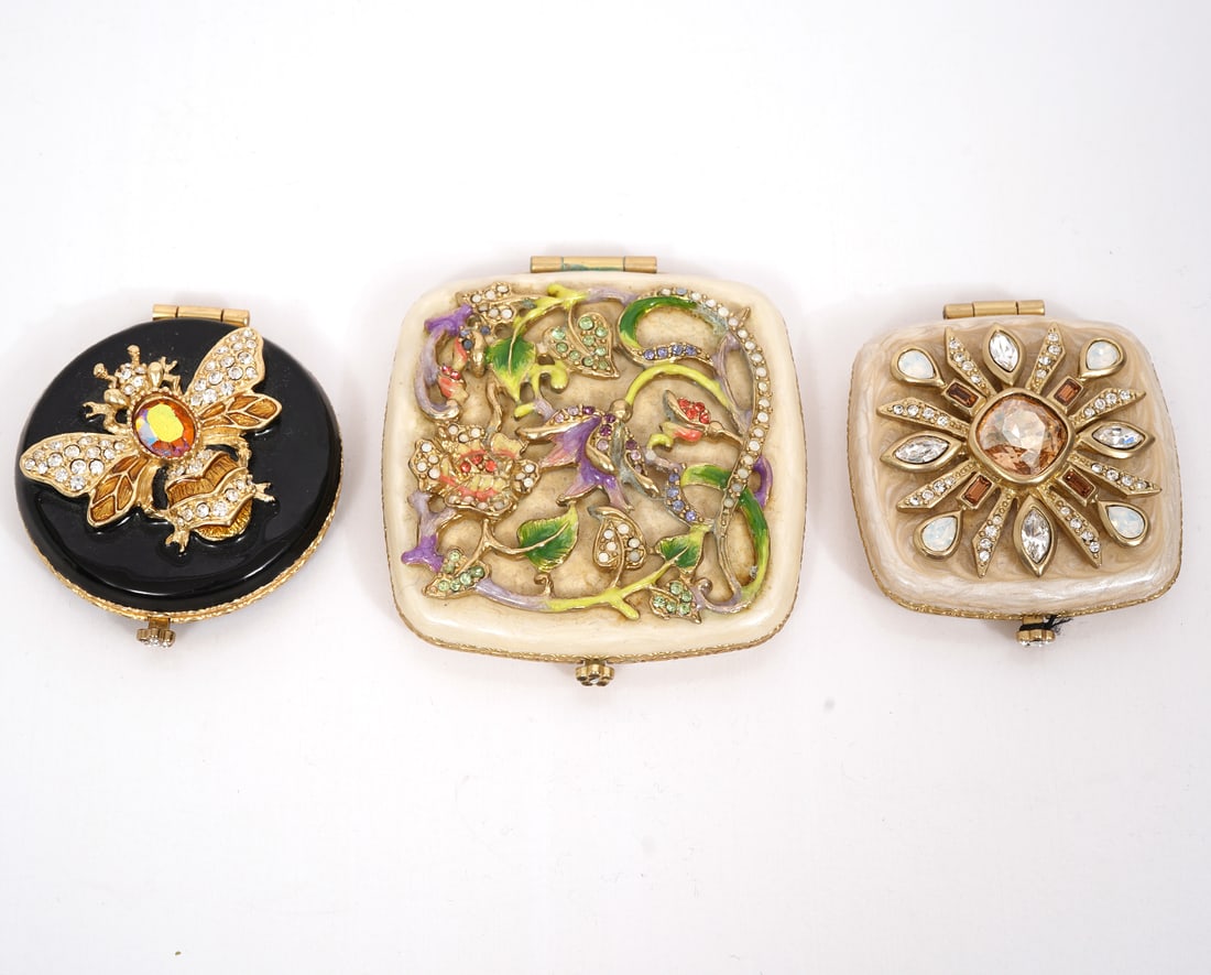 Jay Strongwater Three Enameled Travel Mirrors (1 of 7)