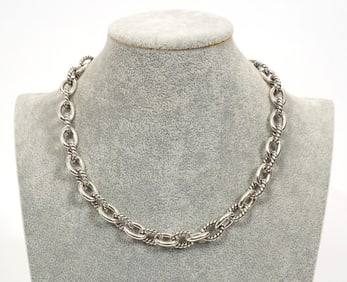 Carolyn Pollack Sterling Links Necklace