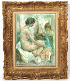 Maryse Ducaire-Rogue French Nude O/C Painting