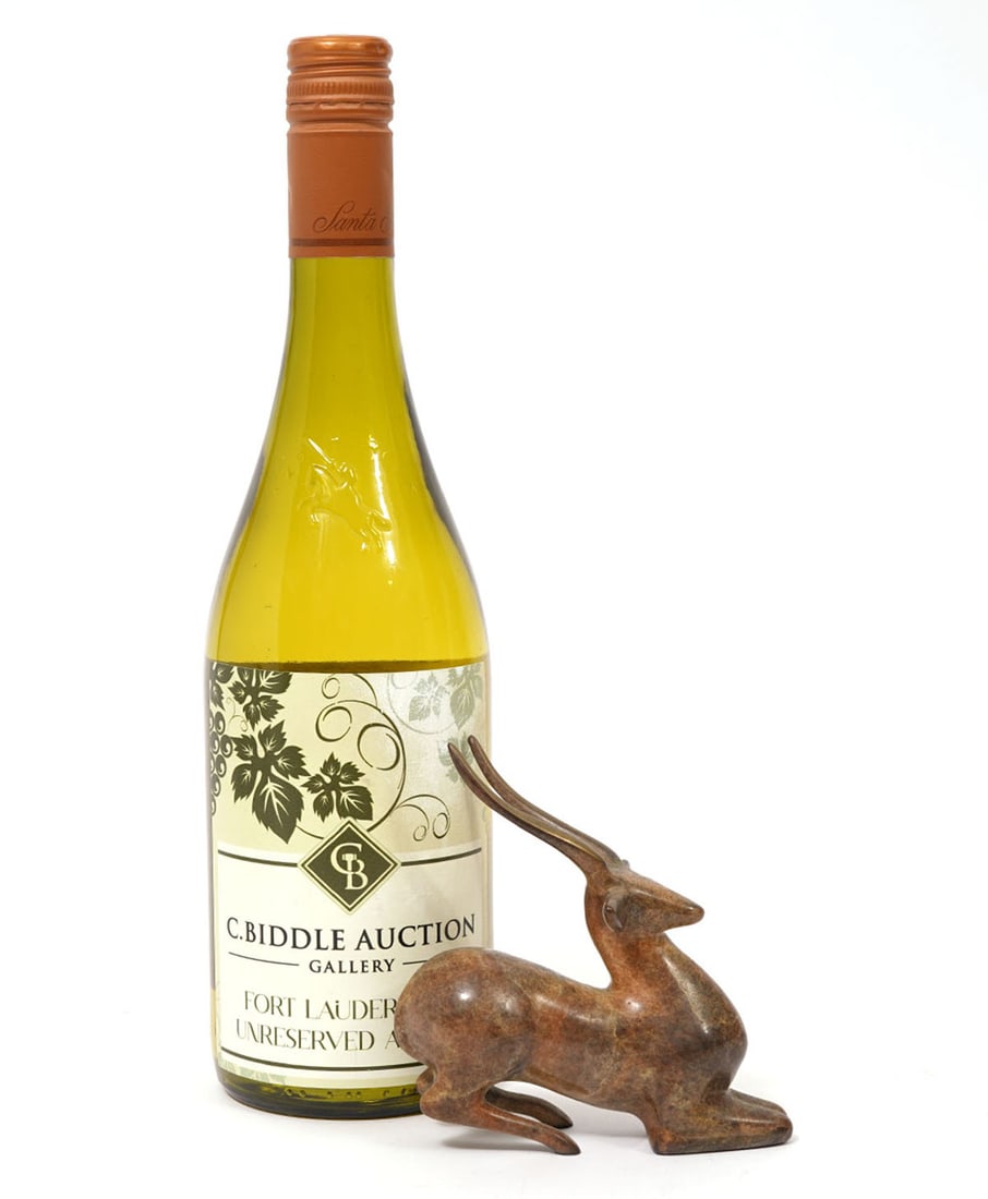 Loet Vanderveen Bronze ''Kneeling Gazelle'' (1 of 6)