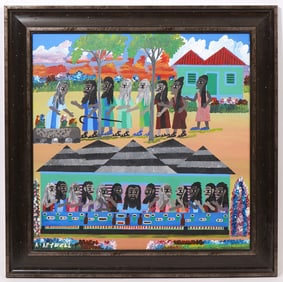 Albert Artwell Biblical Scenes Acrylic on Board