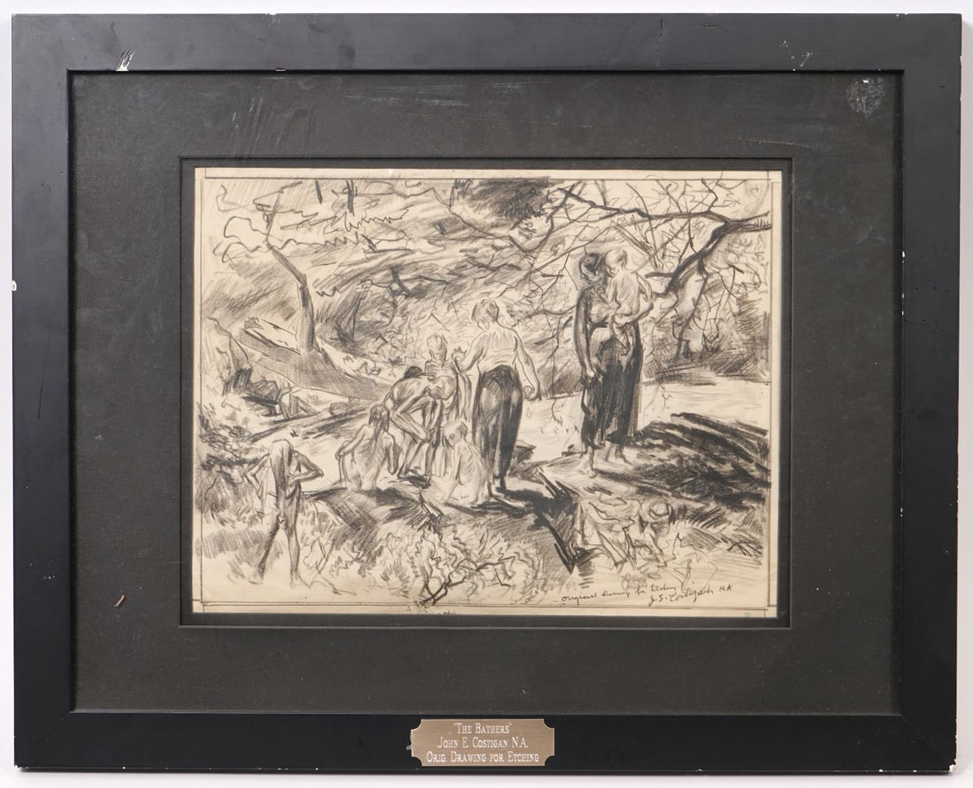 John Costigan "The Bathers" Original Drawing (1 of 5)