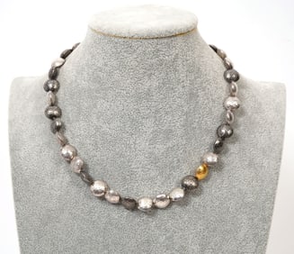 Gurhan Sterling Silver 24K Gold Beaded Necklace