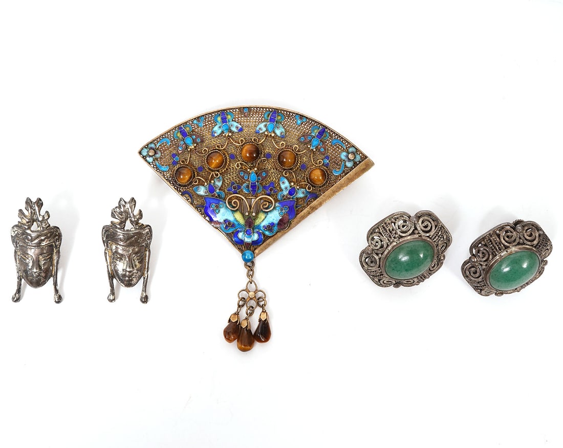 Chinese Silver 3 Psc Jewelry Group (1 of 6)