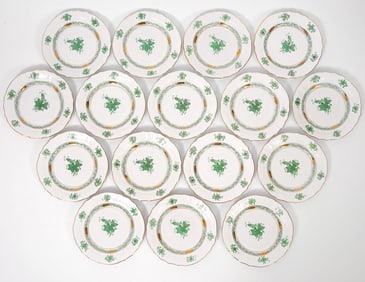 16 Herend Chinese Bouquet Green B & B Plates