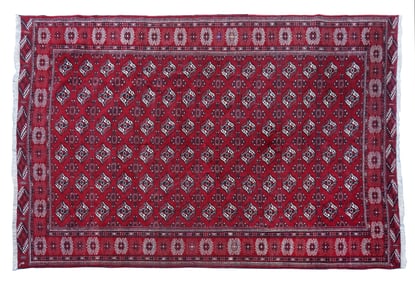 Turkmen Red and White Carpet