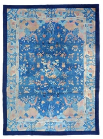 Chinese Export Blue Ground Rug