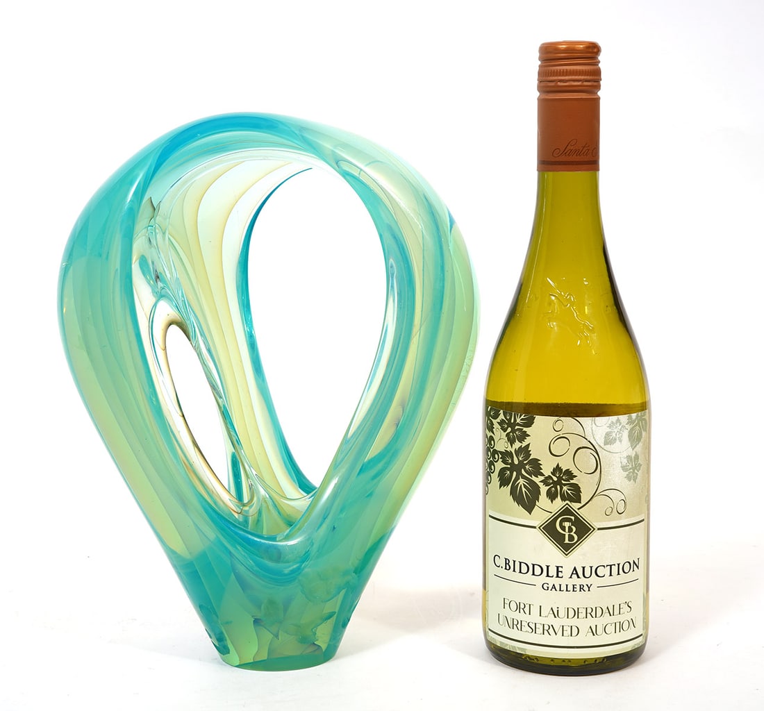 Bill Slade Signed Abstract Art Glass Sculpture (1 of 7)