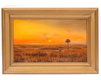 Michael Hodowal Florida Everglades Sunset Painting