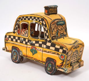 Red Grooms 'Ruckus Taxi' Coloful Pop Art