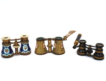 Group of Three French Opera Binoculars
