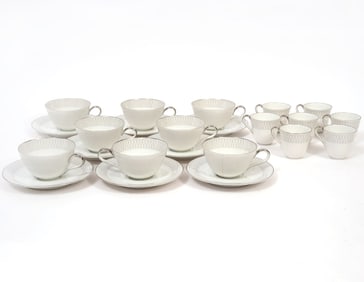 H&C Heinrich Monarch Cups & Saucers Set 23Pc