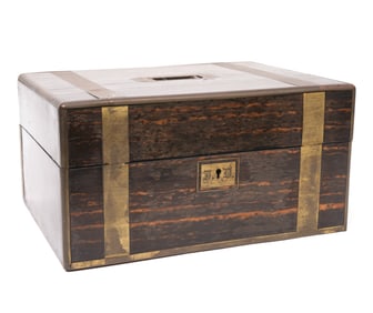 English Coromandel Travel Sewing Box