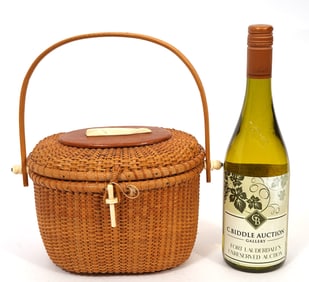 Nantucket Basket with Whale Ornament