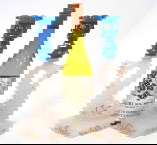 Pair of MMA American Glass Dolphin Candlesticks