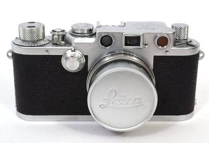 Circa 1950/1951 Leica IIIF Camera in Leather Case