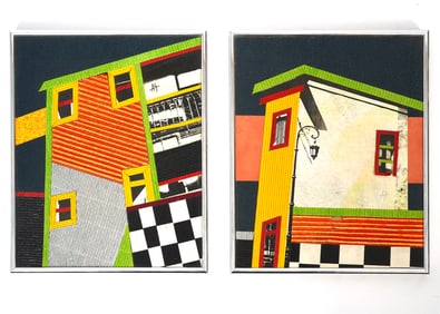 Two Daniel Horacio Aguirre Mixed Media Works