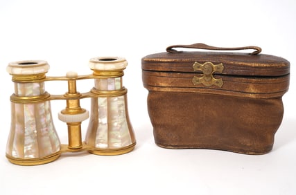 French Mother of Pearl on Brass Opera Binoculars