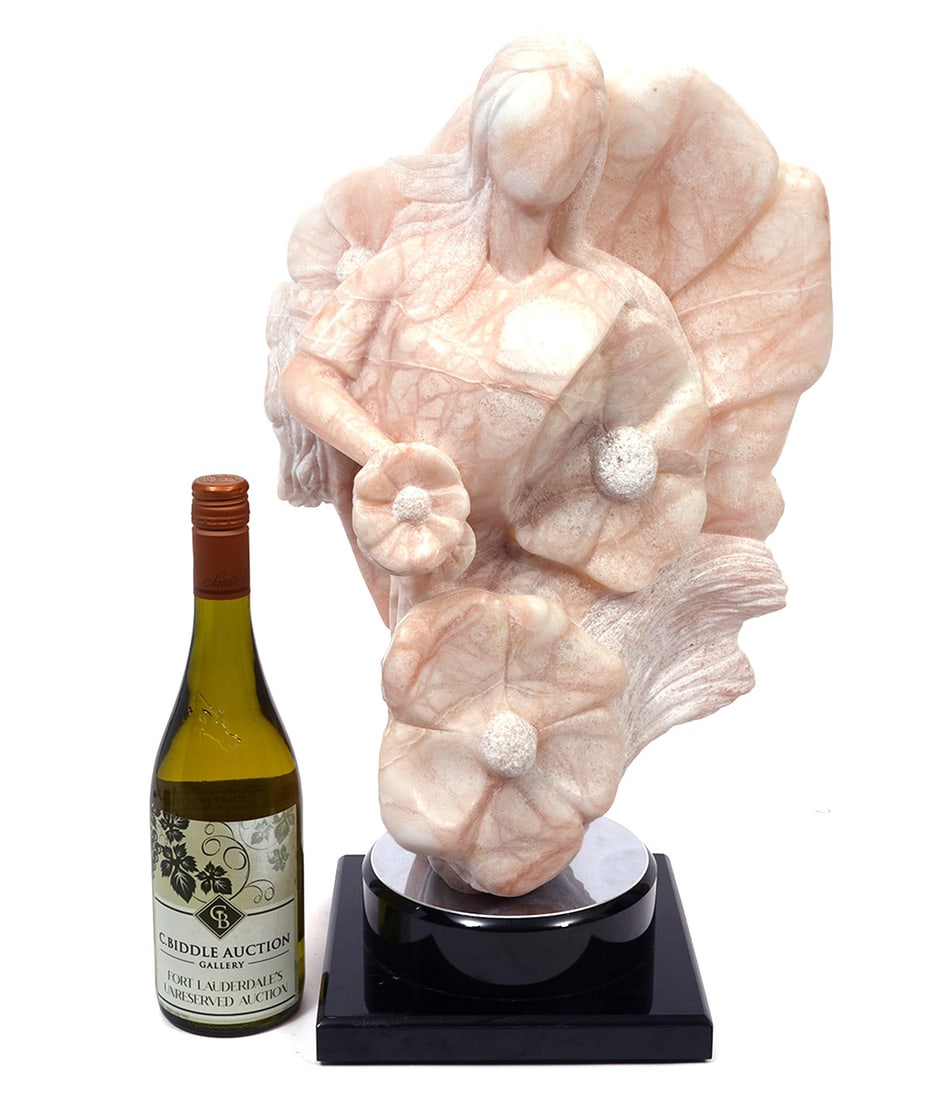 Willi Tobias Rose Marble Sculpture Rotating Base (1 of 7)