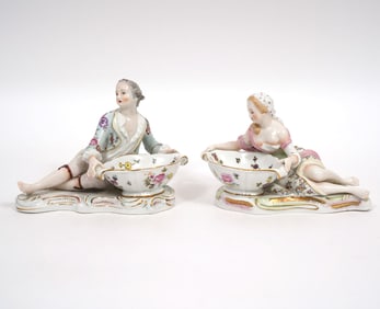 Two Meissen Style Sweetmeat Serving Dishes