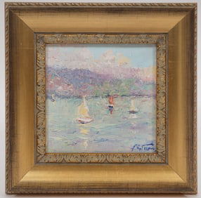 Seascape Impressionist Signed Painting