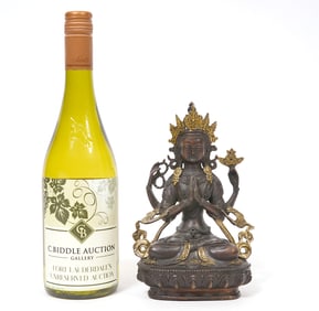 Buddhist Tara in Meditation Pose Bronze Statue