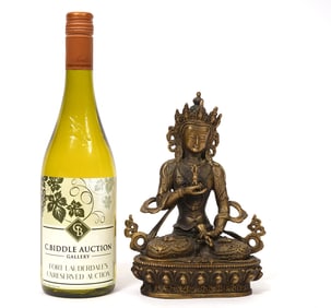 Buddhist Tara Bronze Statue Holding Objects