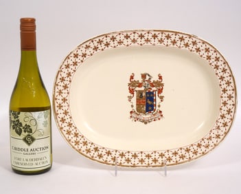 Armorial Oval Platter with Coat of Arms