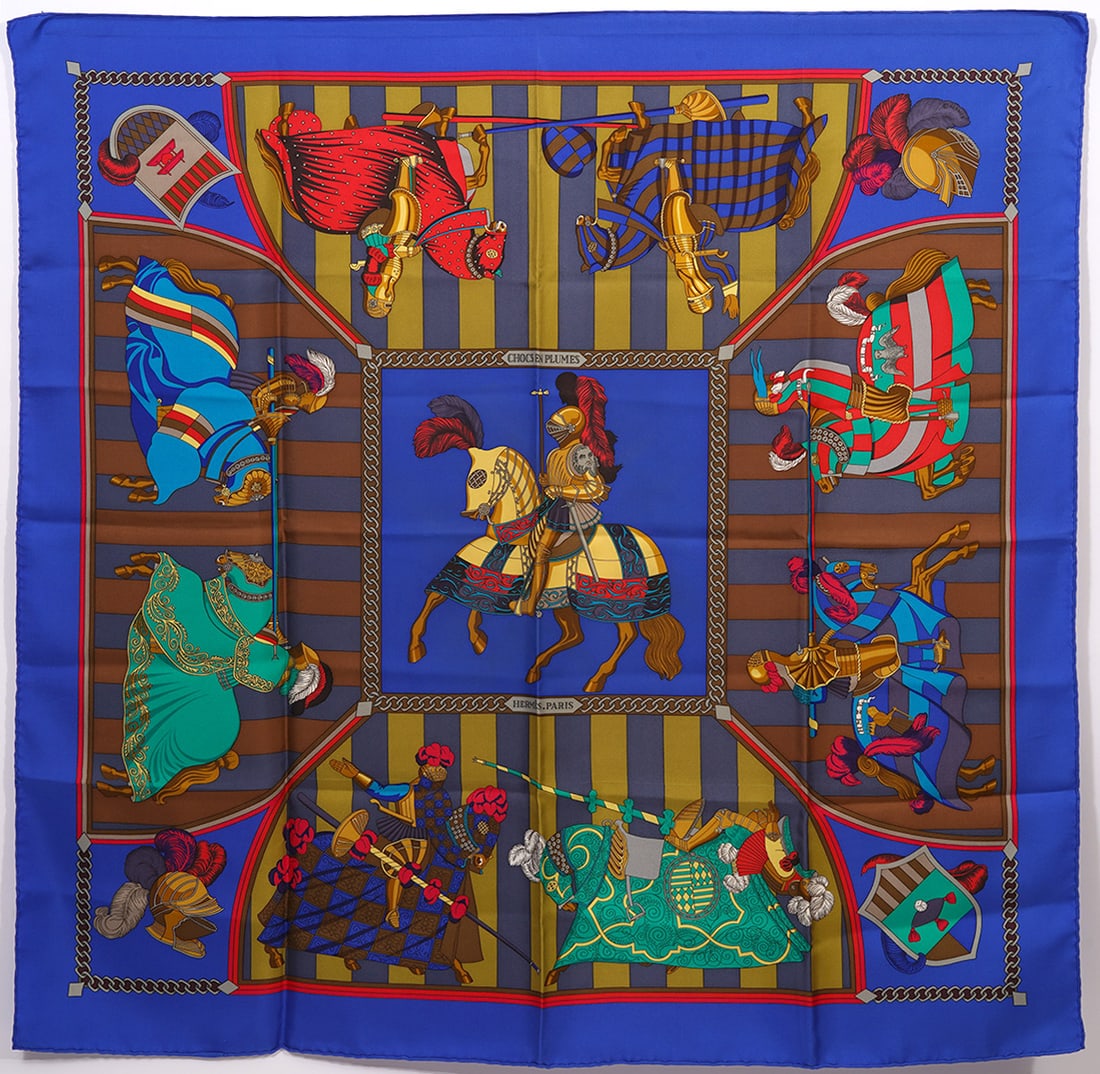 Hermes Silk Scarf 'Chocs en Plumes' (1 of 6)