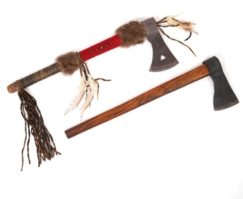 Native American-Style Tomahawk & Signed Axe