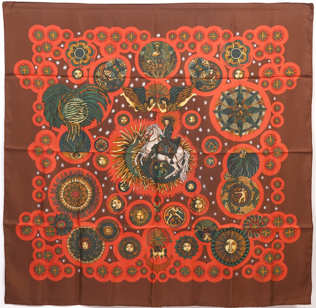 Hermes 'Le Roy Soleil' Silk Scarf (1 of 6)
